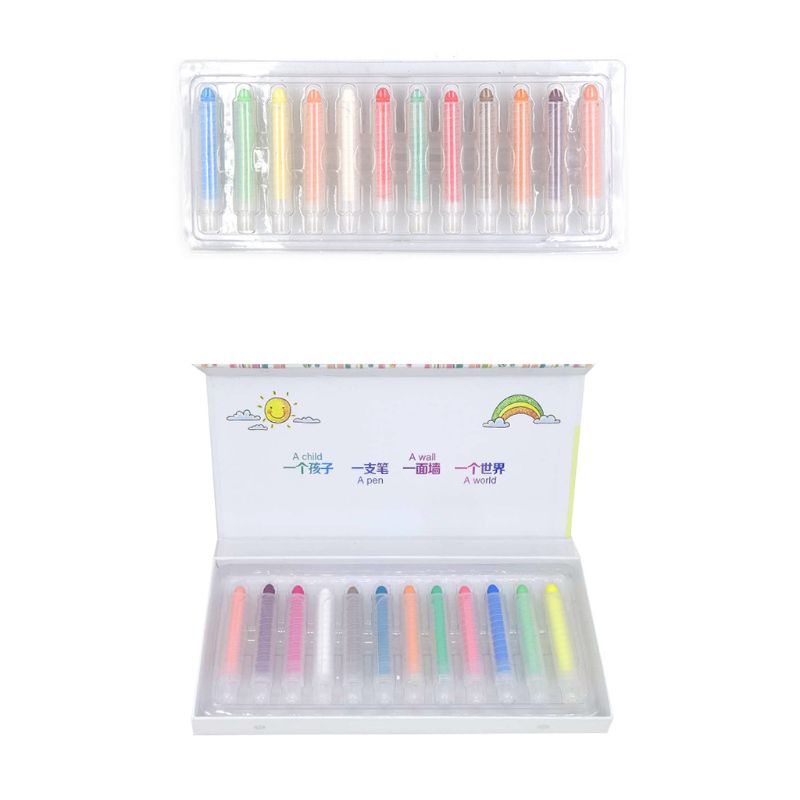 12Pcs Dustless Color Drawing Chalk For School Education Chalks Stationary Office
