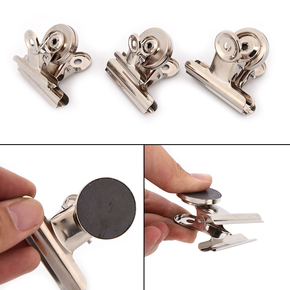 4pcs/lot Fridge Magnetic Clip For Home Refrigerator Magnets Wall Recipes Memo Note Message Holder Clamp S/M/L