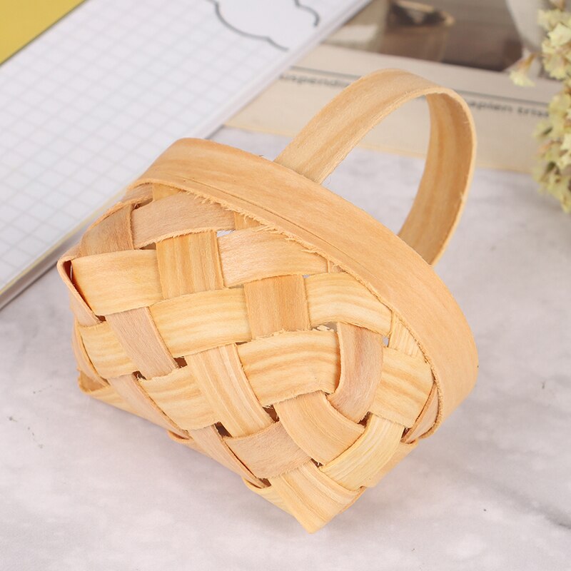 Mini 1/12 Cute Dollhouse Hand-woven Vegetable Food Basket Dolls Miniature Decoration