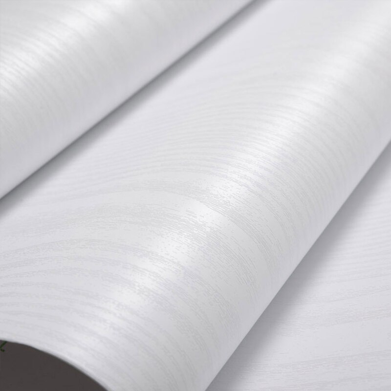 Behang Kast Meubels Hout Fiber Wallpaperblack Hout Matt Meubels Stickers Boeing Film Pvc Zelfklevend Papier Terug Vinyl: WHITE / 60cm X 5m