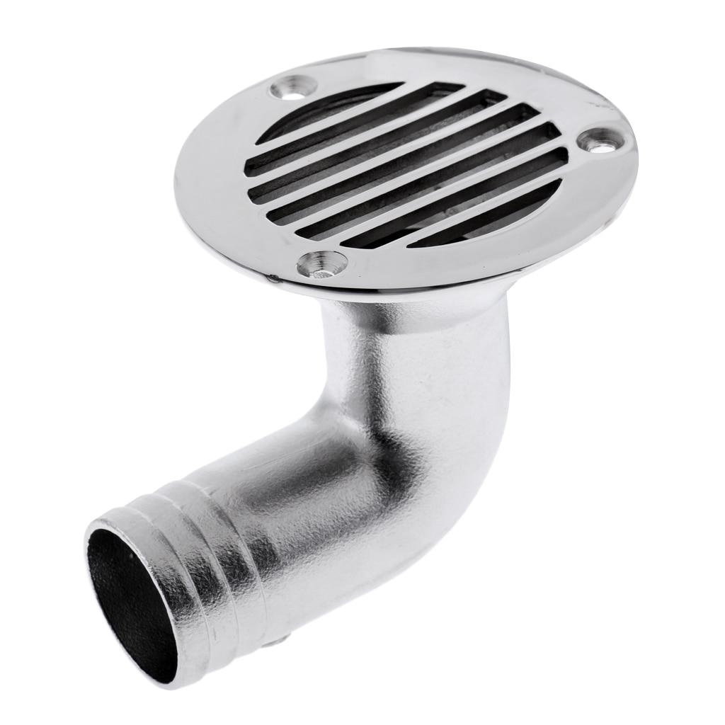 Marine Heavy Duty Stainless Steel Boat Deck Drain 90 Degree For Boat Yacht