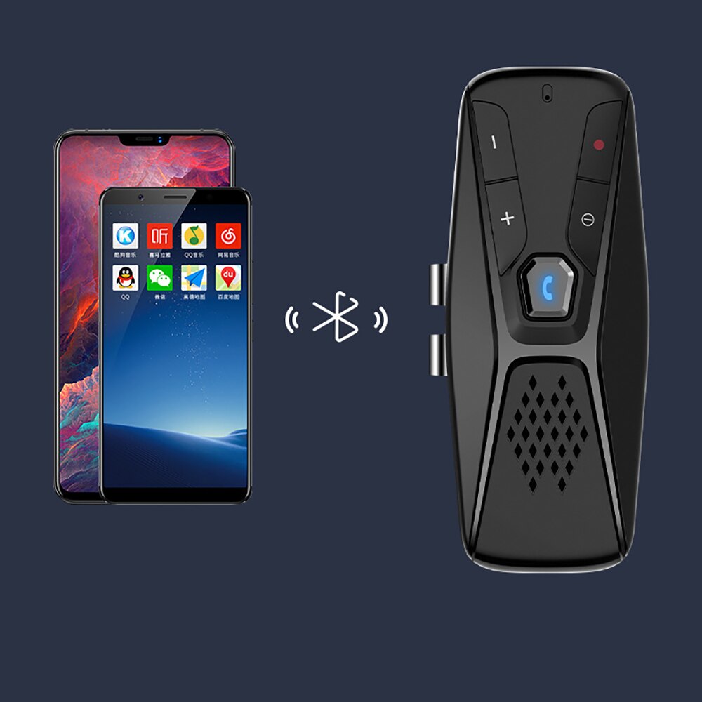 Auto Bluetooth 5.0 EDR Handsfree Carkit Zonneklep Speaker Car Audio Receiver Voor Telefoon Handsfree Draadloze Speakerphone