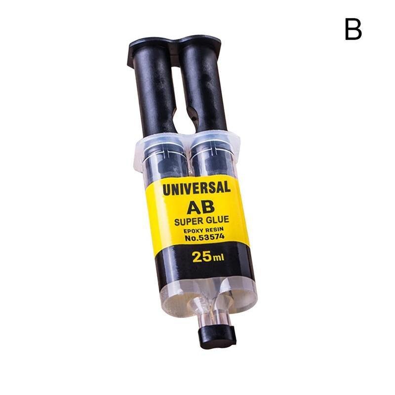 4/25ml nouvelle colle Ab colle adhésive haute résistance forte en plastique métal pierre céramique verre Ab pour réparation résine époxy bois Glu P6W5: 25ml