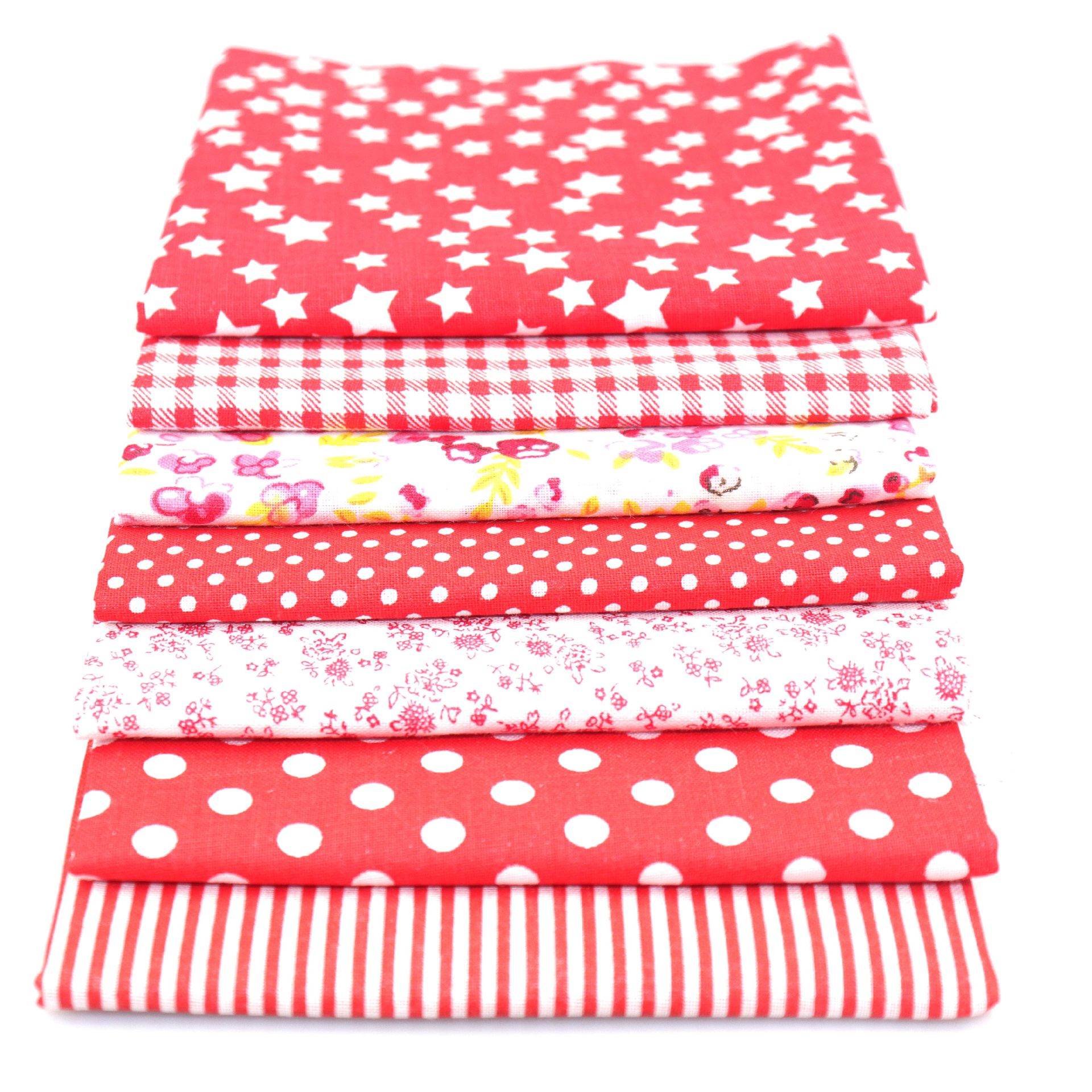 25*25Cm Or 50*50Cm Cotton Fabric Printed Cloth Sewing Quilting Fabrics For Patchwork Needlework DIY Handmade Accessories: Red / 50cmx50cm
