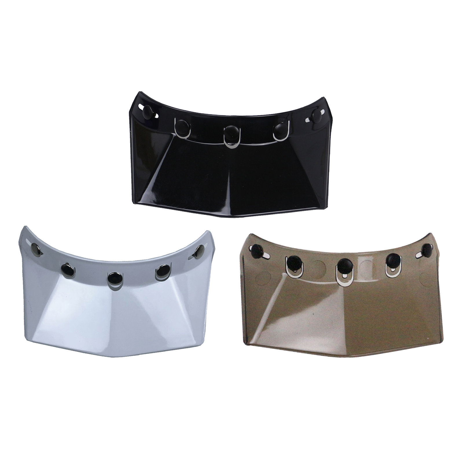 Universal 5-Snap Sonnenblende Spitze Ersetzen für Motorrad Helm Offenes Gesicht