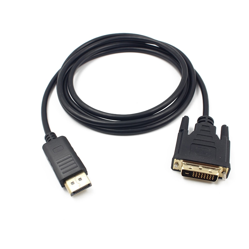 Onsale 1,8 M DisplayPort Kabel Schwarz DP Stecker Auf DVI-D 24 + 1Stift Männlichen Monitor Anzeige Adapter Kabel Für MacBook