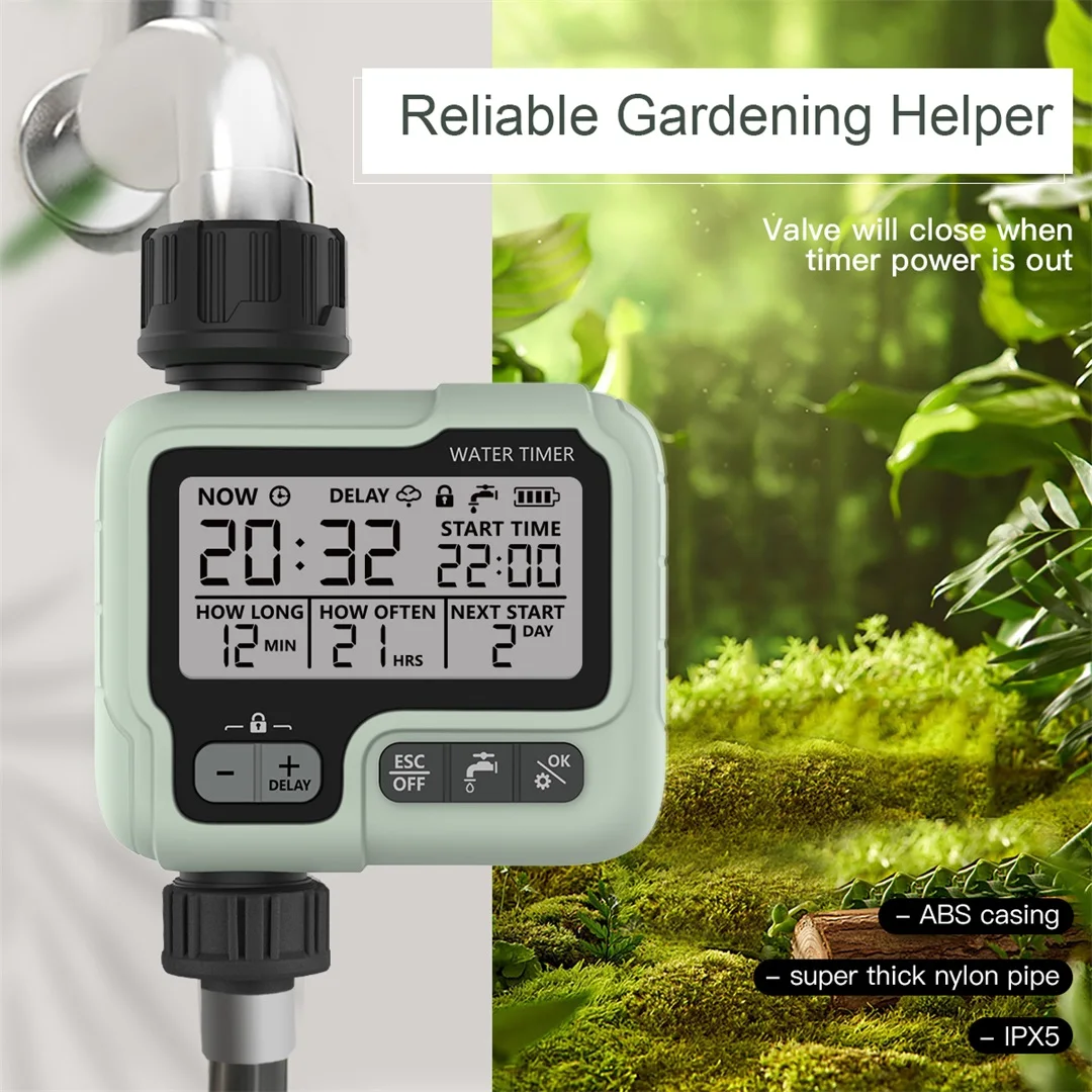 Watering Timer Programmable Garden Outdoor Hose Faucet Water Timer Automatic Watering System Suitable Lawn Digital Irrigation
