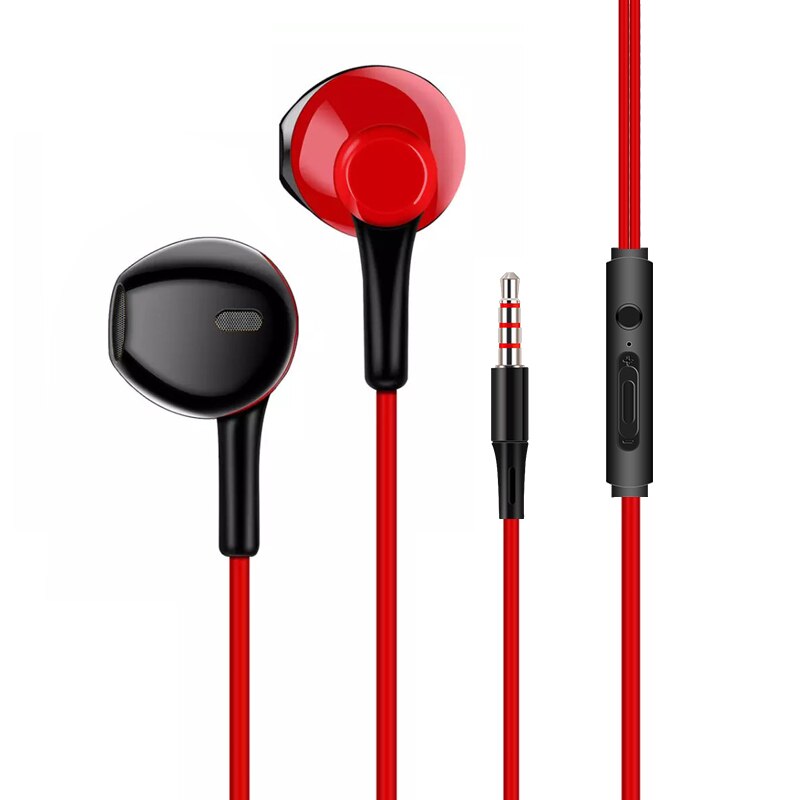 Eardeco oordopjes 3.5mm bedrade koptelefoons sport in-ear mobiele koptelefoon met microfoon bas oordopjes stereo headset voor xiaomi