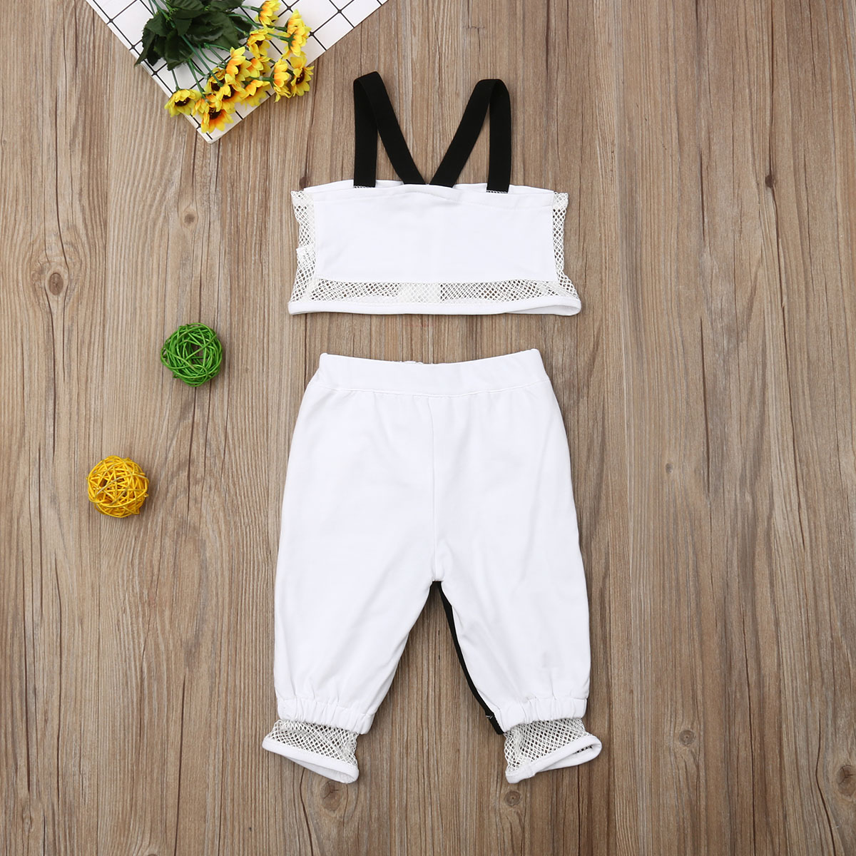 Girl Clothes Newborn Baby Girl Kid Mesh Sling Tops Shorts Trousers Pants Summer Sport Style Clothes Set 1-4Y