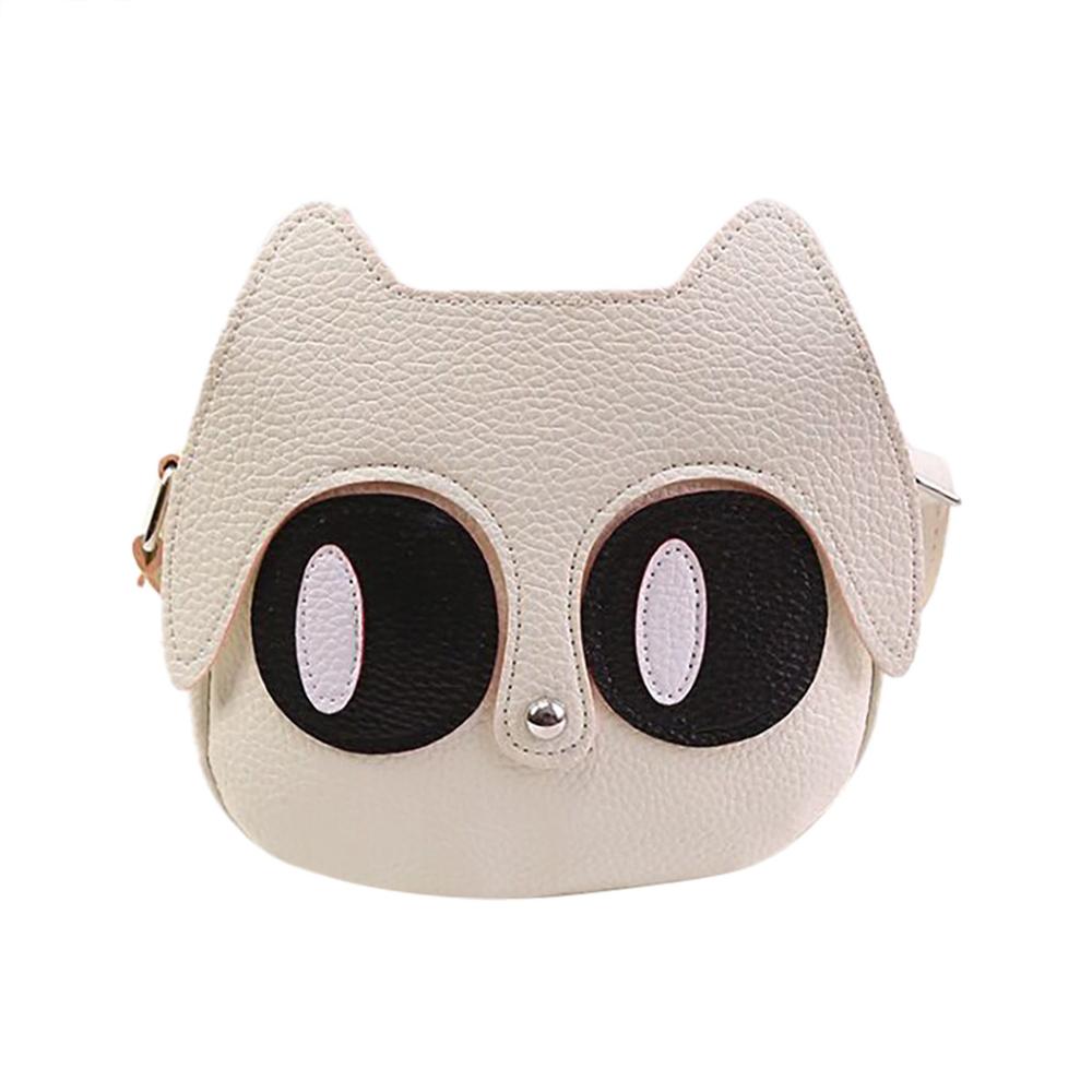 leather bag Korean version of children's Messenger bag cartoon big eyes fox shoulder ladies mobile phone bag Y710