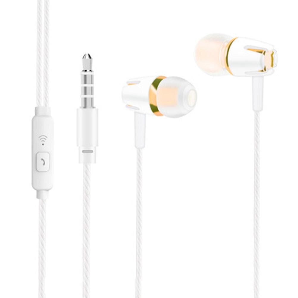 Wired Headphones In-ear Earphone Heavy Bass 3.5mm Plug Gaming Headset for Xiaomi Samsung Phones/PC/Laptop Accessories: Golden