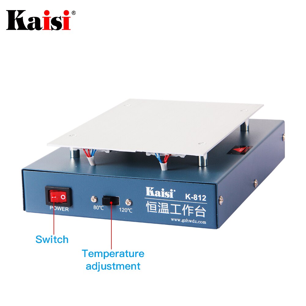 Kaisi K-812 lcd máquina separada de aquecimento da tela 110/220v para a borda do telefone móvel/tela lcd plana vidro separador