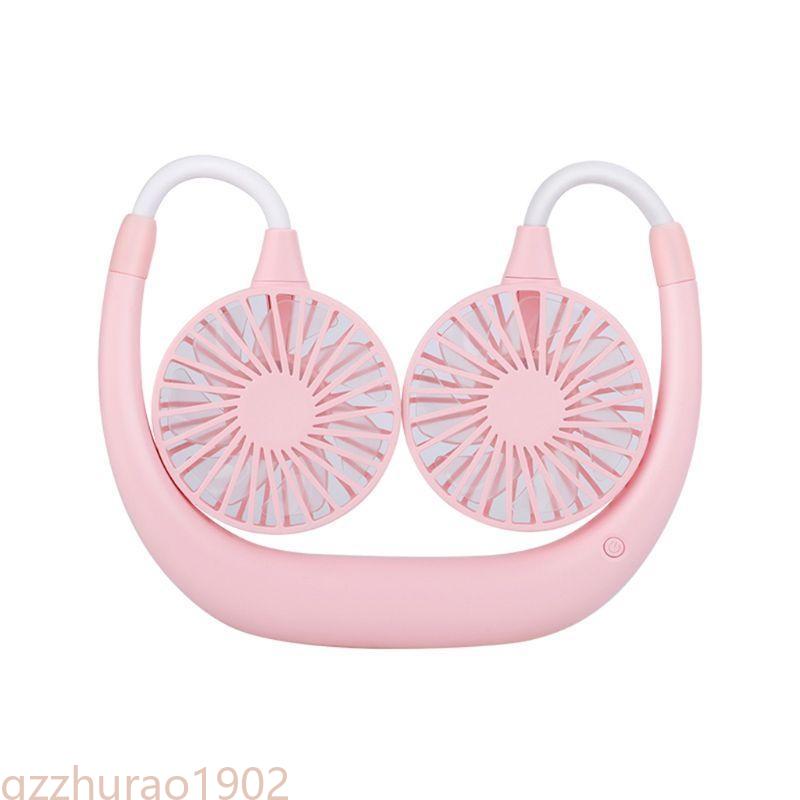 Portable Fan Neck Fan with Removable Neck Hanging 2000mAh USB Rechargeable Personal Neckband Fan: Pink