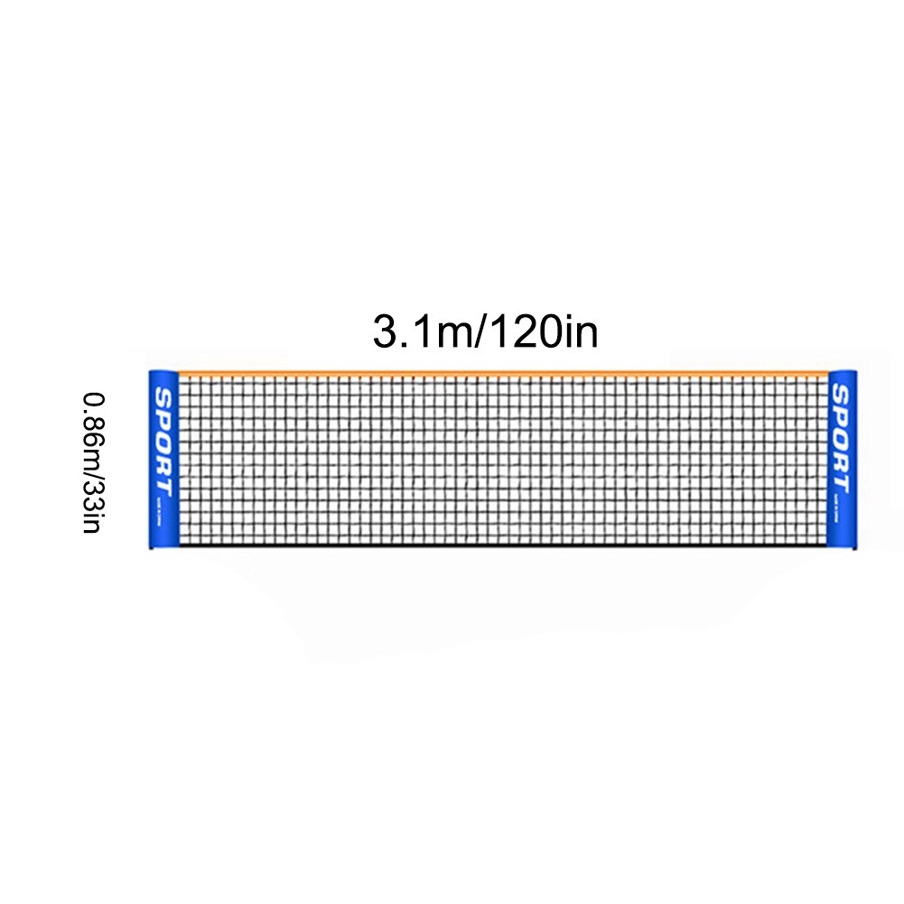 3.1-6.1M Draagbare Standaard Badminton Net Professionele Badminton Training Vierkante Mesh Tennis Badminton Vierkante Netto Shuttle Netto: 3.1m