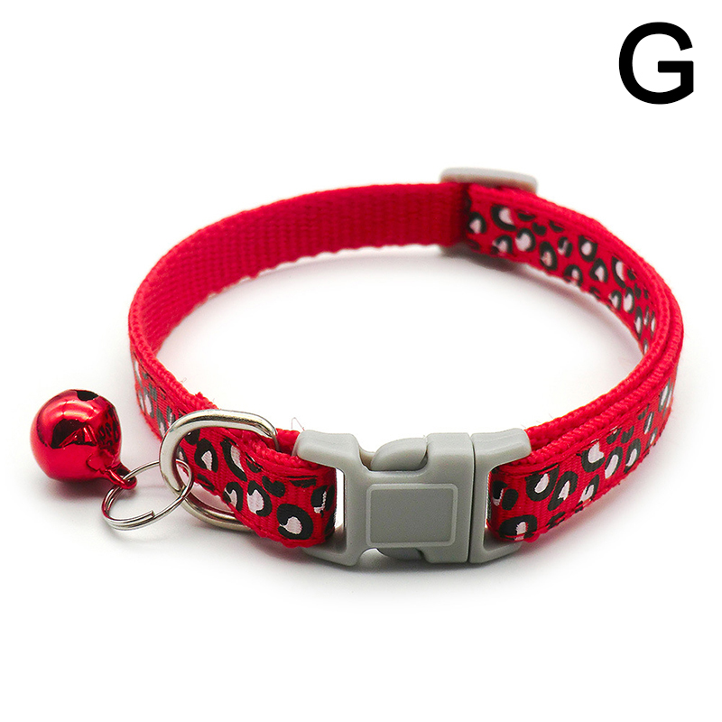 gato leopardo perro Collar de hebilla ajustable perro de dibujos animados mascotas collares lleva gato Pet Id etiqueta accesorios Animal productos: G