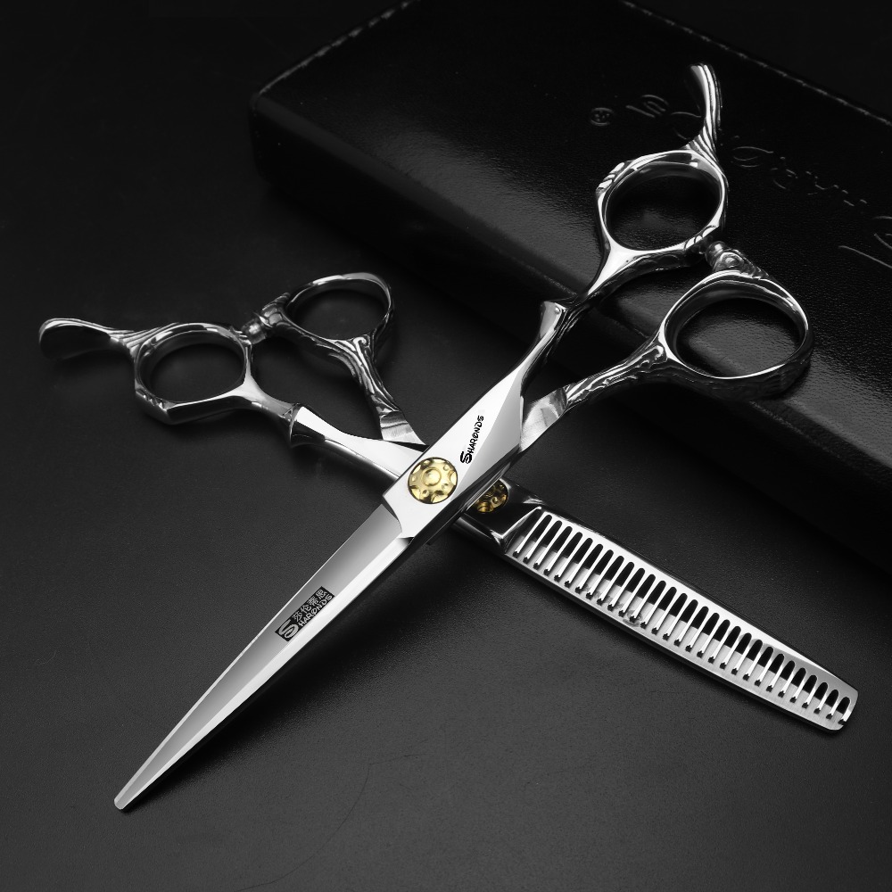 Sharonds bearing hairdressing scissors set 6.0 inch Japan 440c material, Japanese hairdressing scissors and Japanes