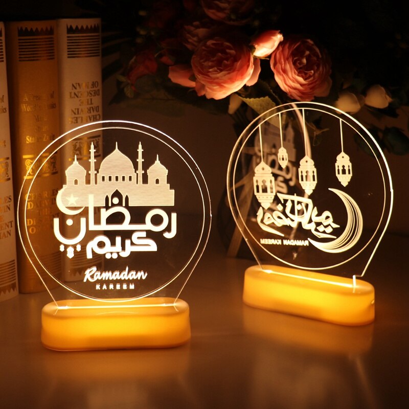 Muslimsk palads lys eid ramadan dekorationer til hjemmet eid mubarak nat lys ramadan kareem ramadan dekorationer islam lampe