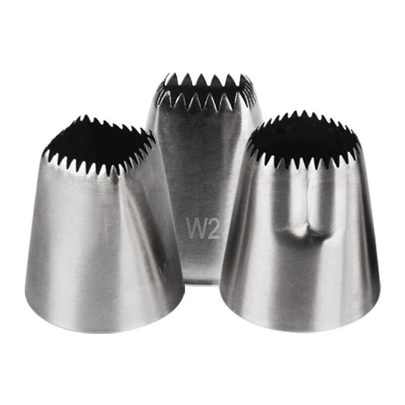 Grote Maat Plein Icing Piping Nozzles Cake Decorating Pastry Tip Sets Fondant Cake Decorating Mold Gereedschap 2 Maten