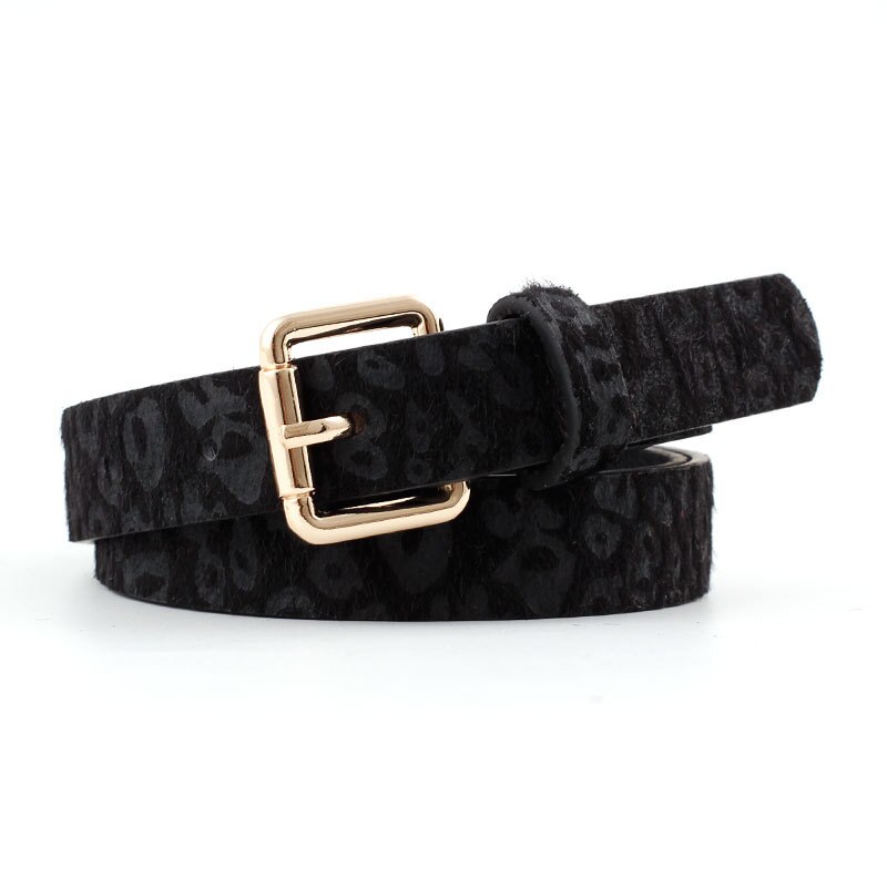 Vrouwelijke Luipaard Riem Snake Skin Zebra Print Dunne Paardenhaar Tailleband Pu Lederen Gouden Ring Hart Pin Metalen Gesp Dames Riemen