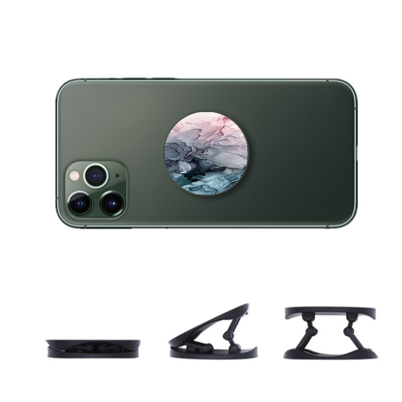 Soporte para teléfono móvil Xiaomi Redmi, accesorio Flexible de pintura con tinta de mármol degradado, agarre para anillo de dedo