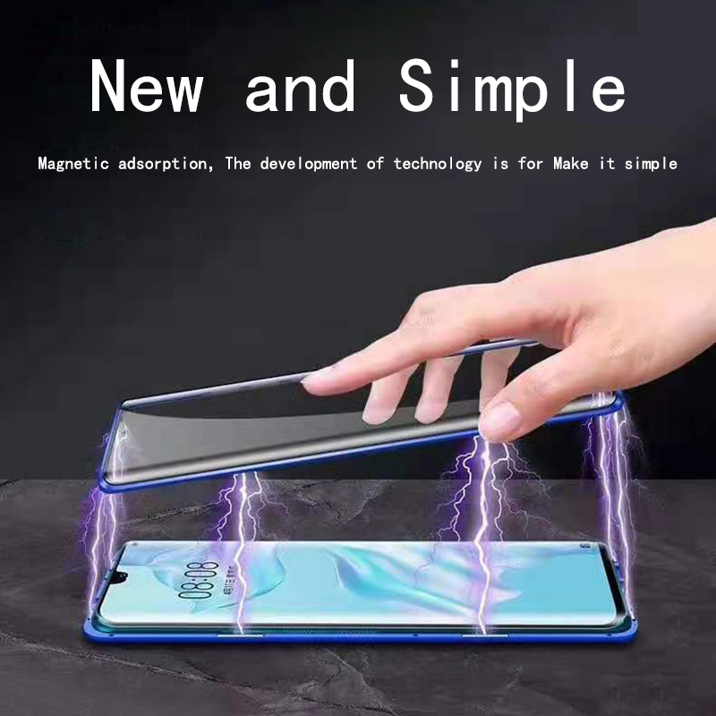360 Magnetic Double Glass Case For Huawei P30 Pro Tempered Glass Cases On Huwei Huawey Huaweii P 30 Pro 30Pro P30Pro Coque Capa