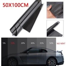 50 Cm * 1 M Venster Tint Tinting Film Roll 15% Vlt Zwart Voor Auto Vrachtwagen Home Glas Diy