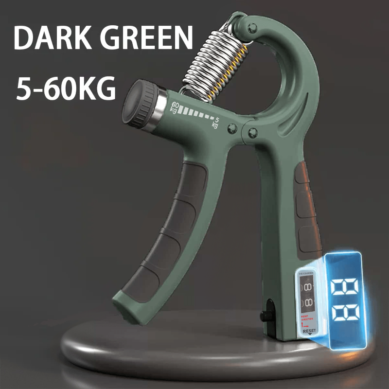 Renforceur de poignée réglable, entraîneur de poignée, compteur de poignet, avant-bras, exercice de main pour la construction musculaire, 5-60kg: green