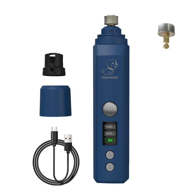 Elektrische LED Hond Nagelslijper Pijnloos Licht Honden Kat Nagelknipper Kleine Grote Honden Huisdier Poten Nagelsnijder Verzorgingsgereedschap: WHITE