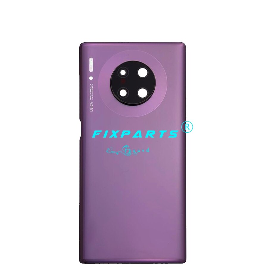 For Huawei Mate 30 Pro Battery Back Glass Cover Rear Door Housing Window With Camera Lens For Huawei Mate30 Pro Battery Cover: Purple With Lens