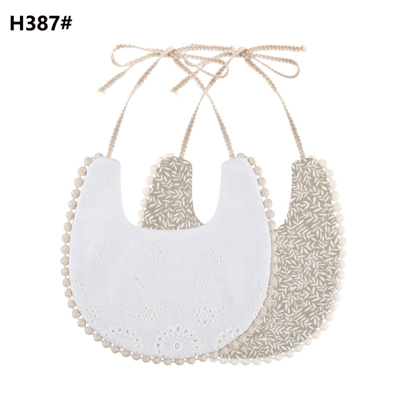 Del bambino del Cotone Del Ricamo Double Side Busbane Francesi Del Bambino Saliva Asciugamano Nutrire Panni Del Burp: H387
