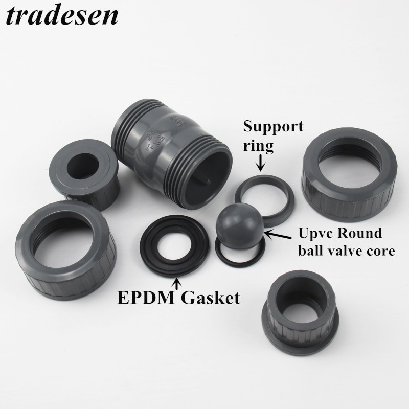 1 kpl sisempi 20mm-63mm kaksoisliitos pvc yksisuuntaventtiili takaiskuventtiili pvc vesiputkiliittimet puutarhakastelu akvaarioadapteri