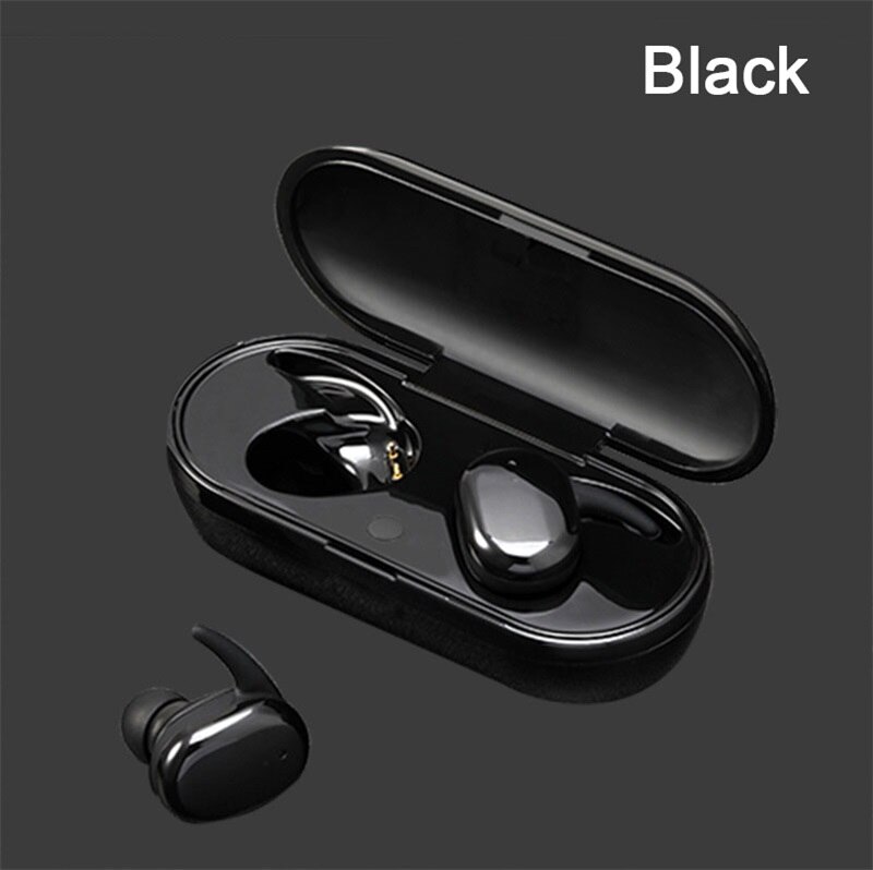 Y30 TWS Bluetooth 5.0 Earphones With Charging Box Wireless Headphone 9D Stereo Sports Waterproof Earbuds Headset With Microphone: black no box