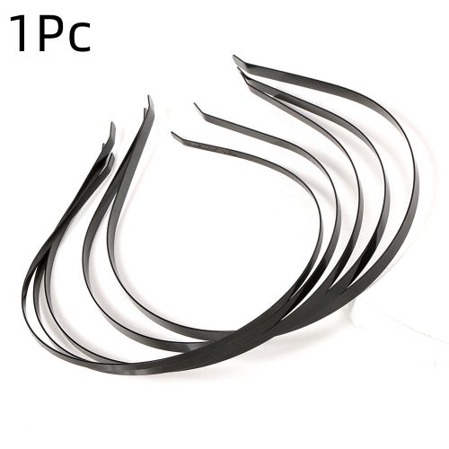Metal headbands, blank, smooth hairband, diy hairband, solid color, thin, large headbands for men and women, jewelry hair accessories: Xxs / Black