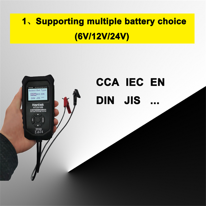 Hantek HT2018B Digital Battery System Tester for Car LCD Automotive Analyzer Load Tester Diagnostic Tool 6V/12V/24V