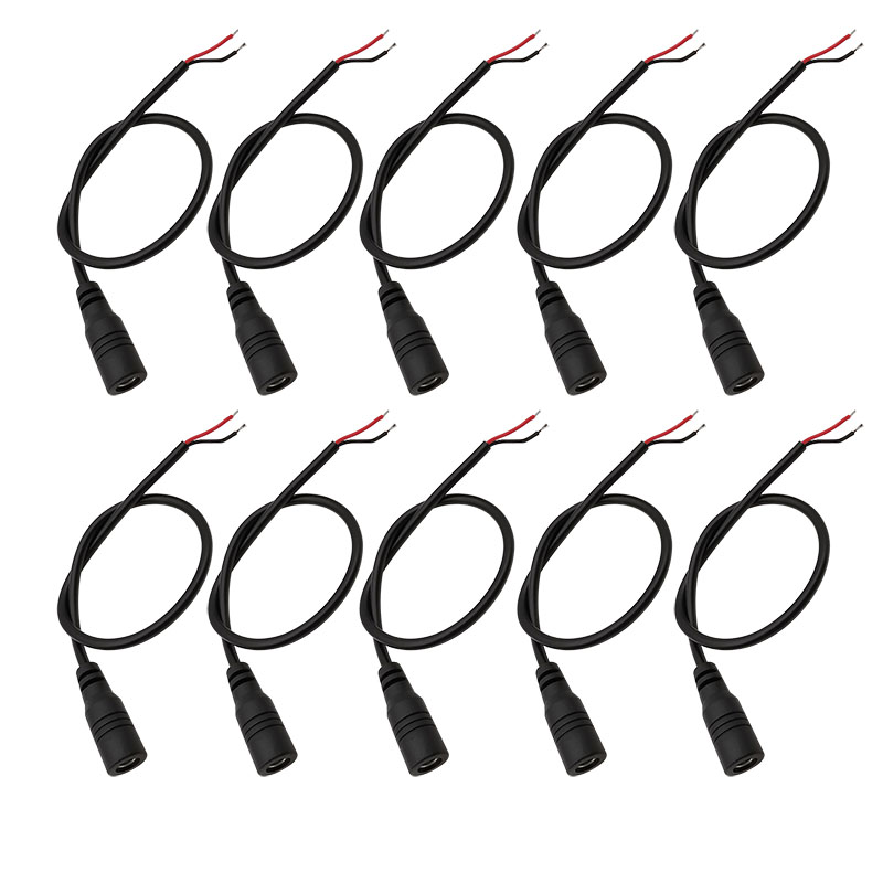 Dc-förlängningskabel 4.0 x 1.7mm dc-ström hane/hona jack uttag kabel adapter kontakt för cctv-kamera led-remsa ljus: Brun