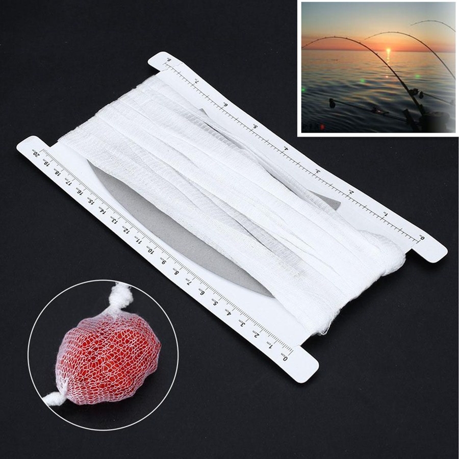 5m 50mm PVA Narrow Fishing Mesh Refill Water Dissolves Carp Fish Stocking Bait Bag 5M PVA Mesh 25/37/44mm Refill Carp Fishing St