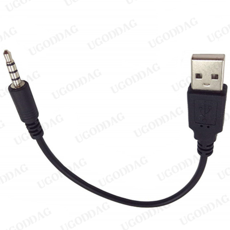 Wtyczka 3,5 mm AUX audio Jacek na USB 2.0 męnarty kabel ładowarki adapter robić samochodu MP3