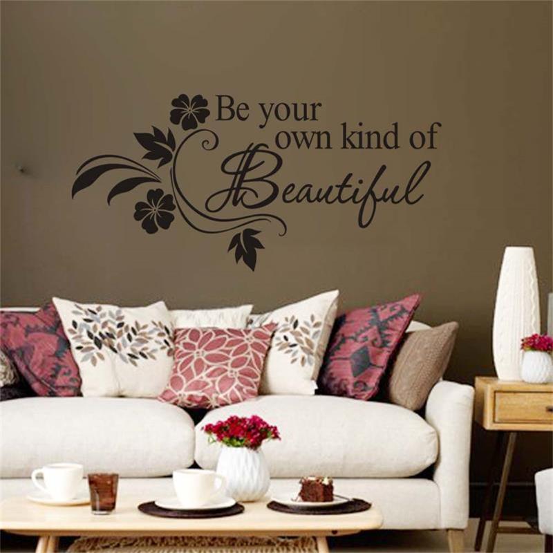 Be your own kind of beautiful vinyl wall sticker quotes lettering words for kids girls bedroom bathroom home decor decal