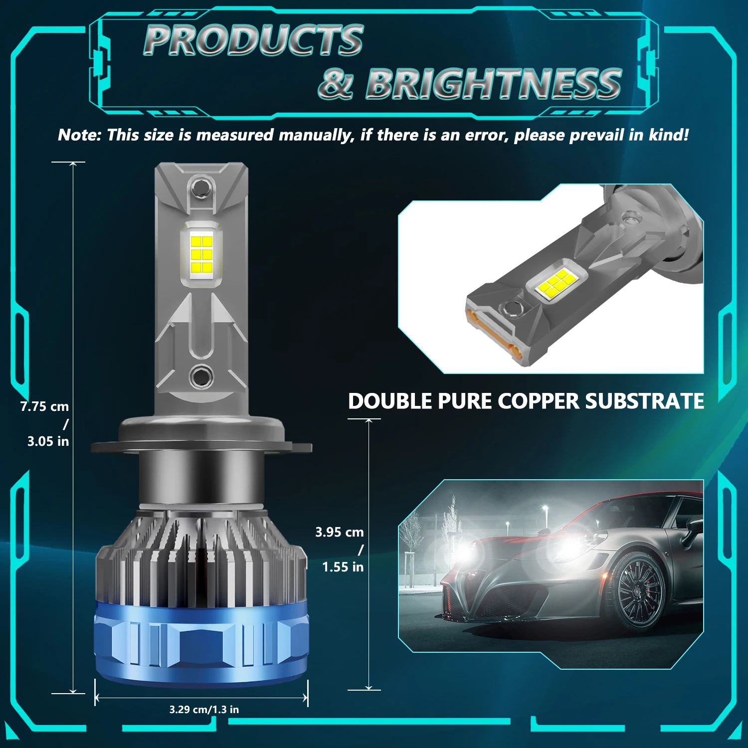EAGLEVISION bombilla Led para faros delanteros para coches H4 Turbo Canbus 12v 24v 1800W lámpara de alta potencia HB3 HB4 9012 H1 H4 H7 H11 H13