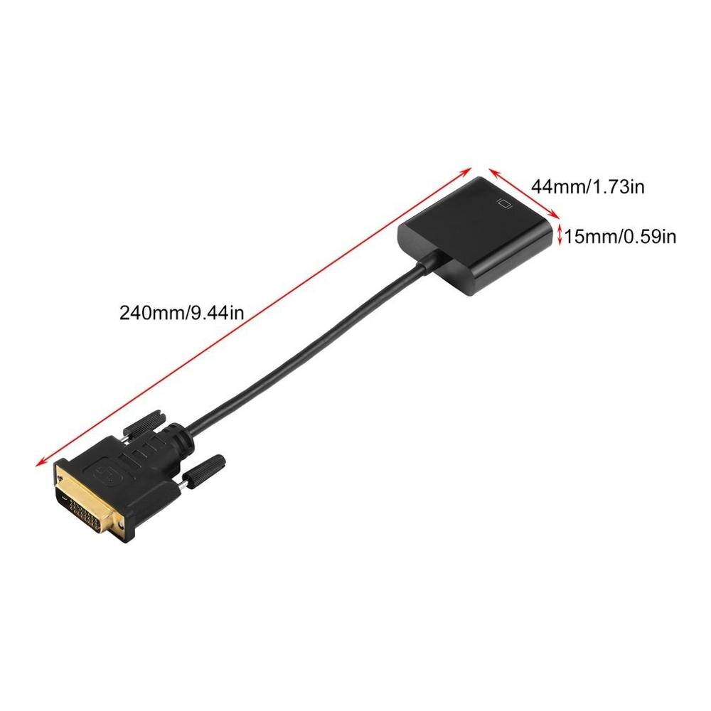 Full HD 1080P DVI-D to VGA Active Adapter Converter Cable 24+1 Pin Male to 15Pin Female Monitor Cable for PC Display Card