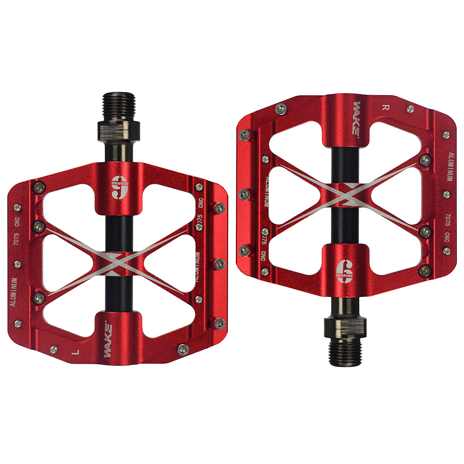 Bike Pedal Bicycle Pedal Aluminum Alloy Cycling Pedal Durable Foot Pedal Accessory Non-slip Bike Riding Pedal Bike Accessories: Red