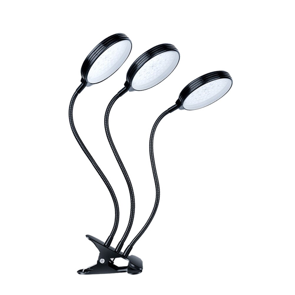 45W 3-Head Plant Light Usb Flexibele Timing Dimmen Led Waterdichte Plant Grow Lamp Met Clip Voor Kas bloempot
