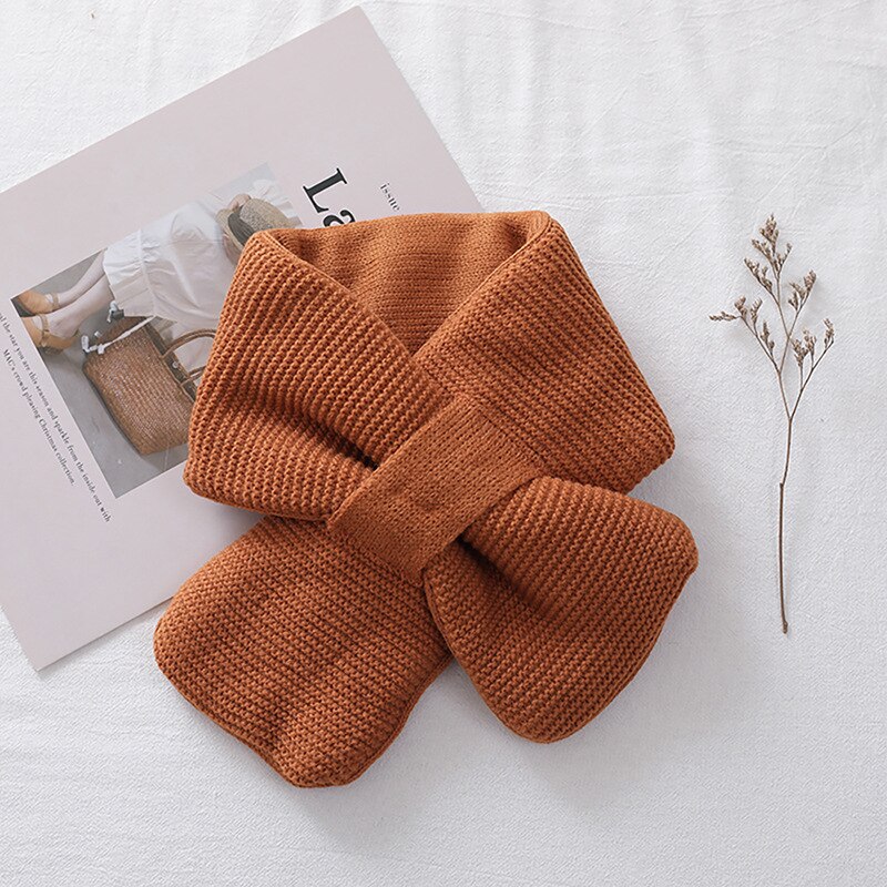 Maat 72*10cm herfst winter monochrome kindersjaal babymeisje jongen gebreide sjaal veelzijdige vrijetijds warme kinderhalssjaal: Donkergeel