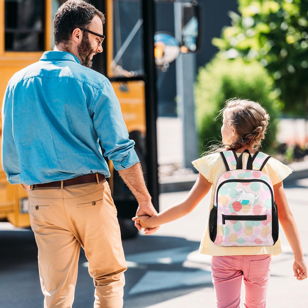 Wit Katje Kat Met Stip Kinderen Rugzakken Kleuterschool Schooltas Kinderen Rugzak Kinderen Schooltassen Meisjes Jongen Rugzakken