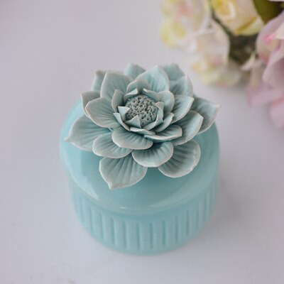 Beautiful ceramic jewelry box wedding ring jewelry box earrings jewelry storage box crafts home storage tank