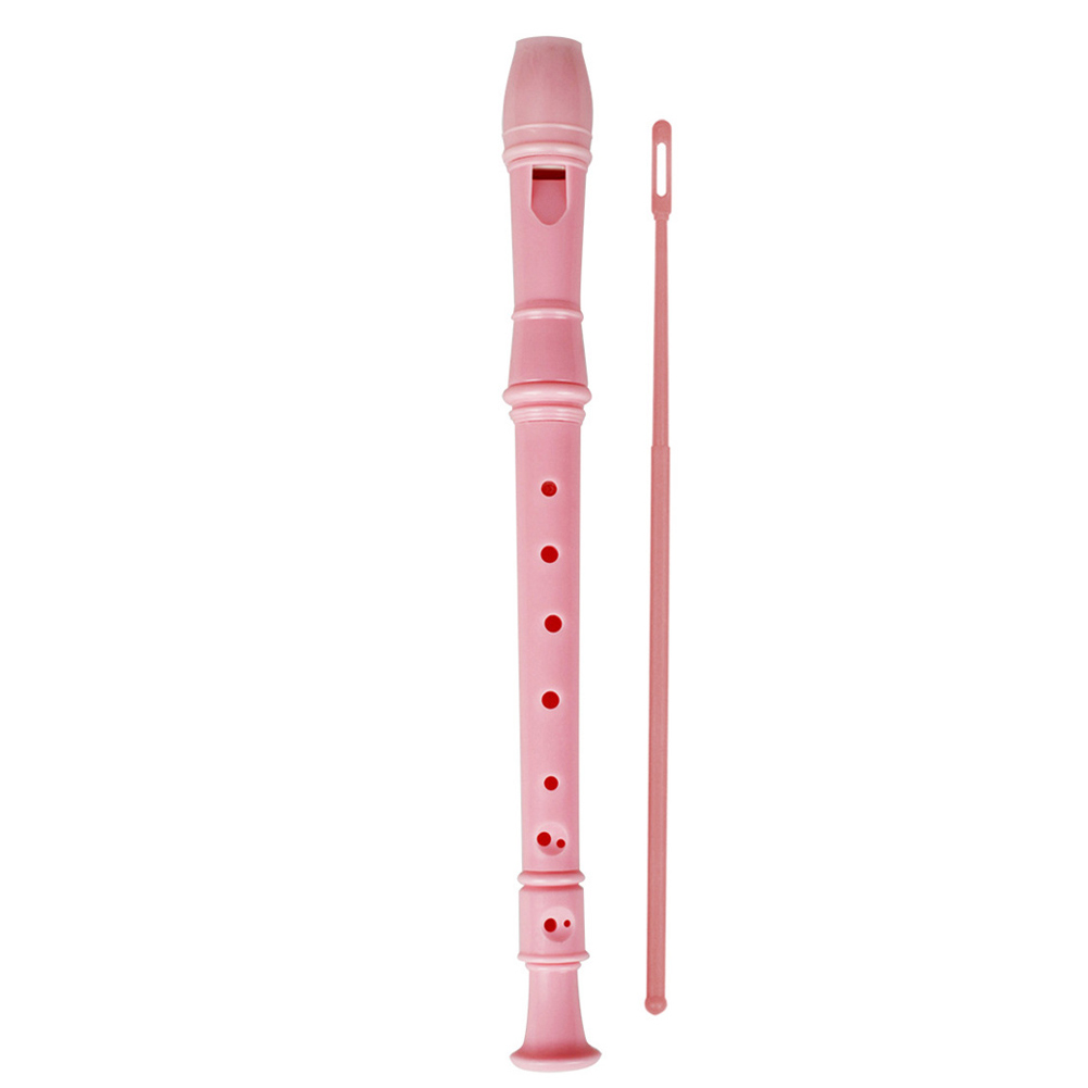 Clarinetto ABS Flauto Dolce - Strumento Musicale per Bambini - Flauto Durevole con Bastoncino di Pulizia: Rosa