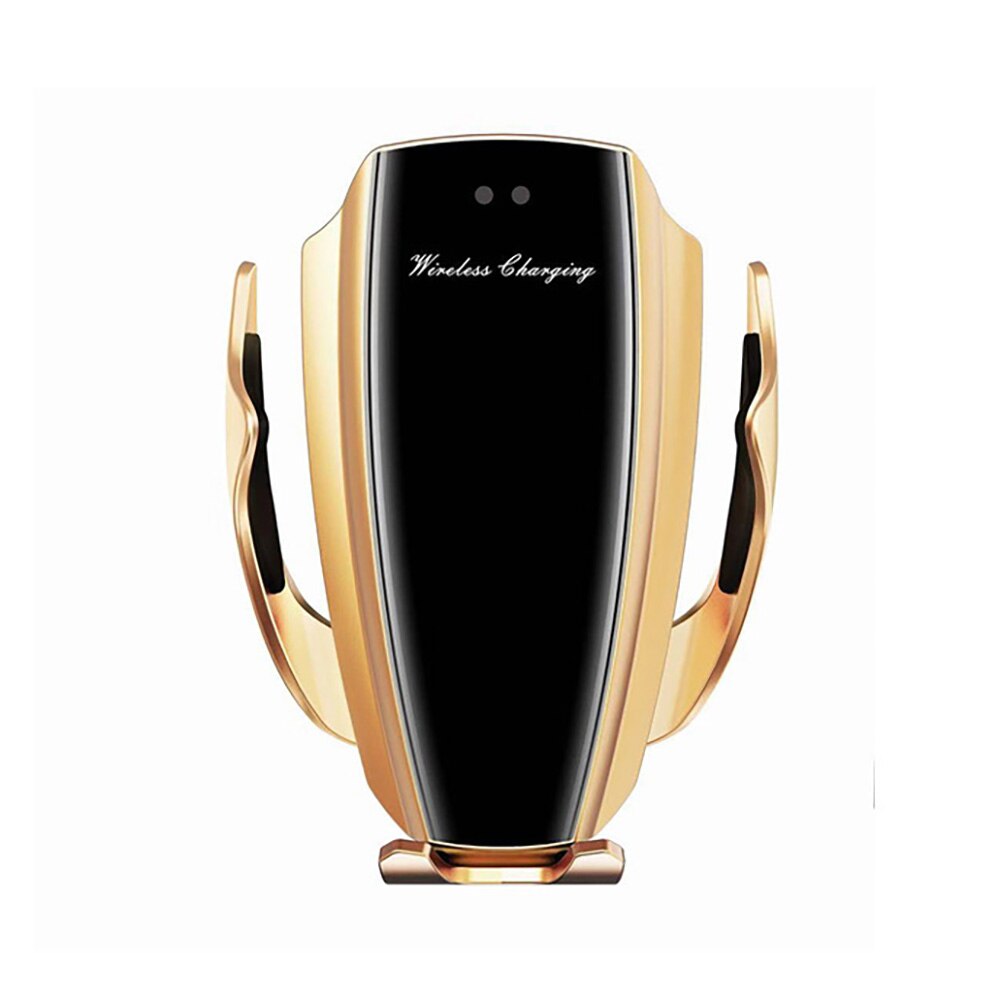Fdgao Wireless Car Charger Mount 15W Qi Snel Opladen Automatische Spannen Telefoon Houder Voor Iphone 11 Pro Xs Xr X 8 Samsung S10 S9: 10W Gold