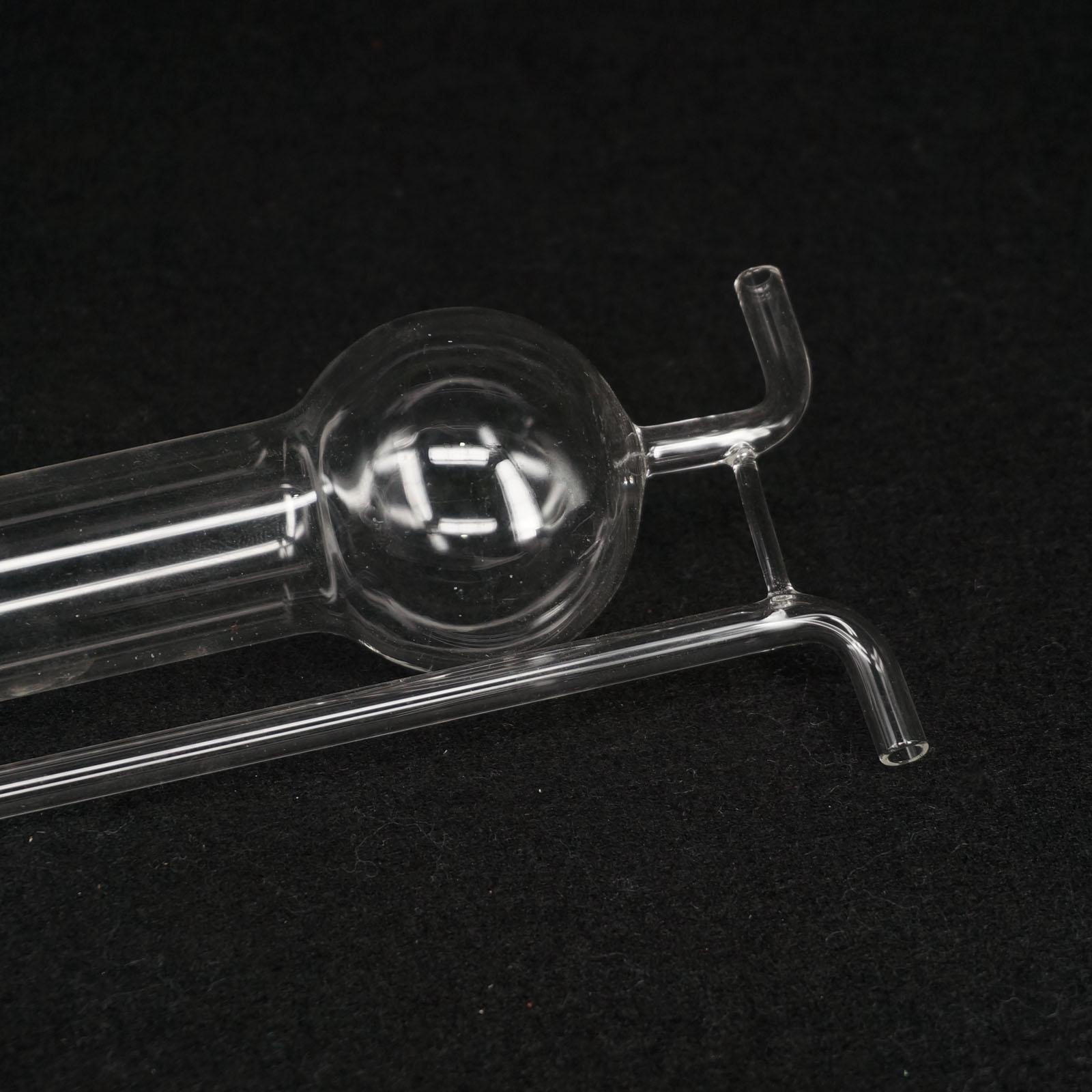 50ml Lab Clear Glass Porous Absorbing Tube U-shape Gas Sampling Bottle Glassware