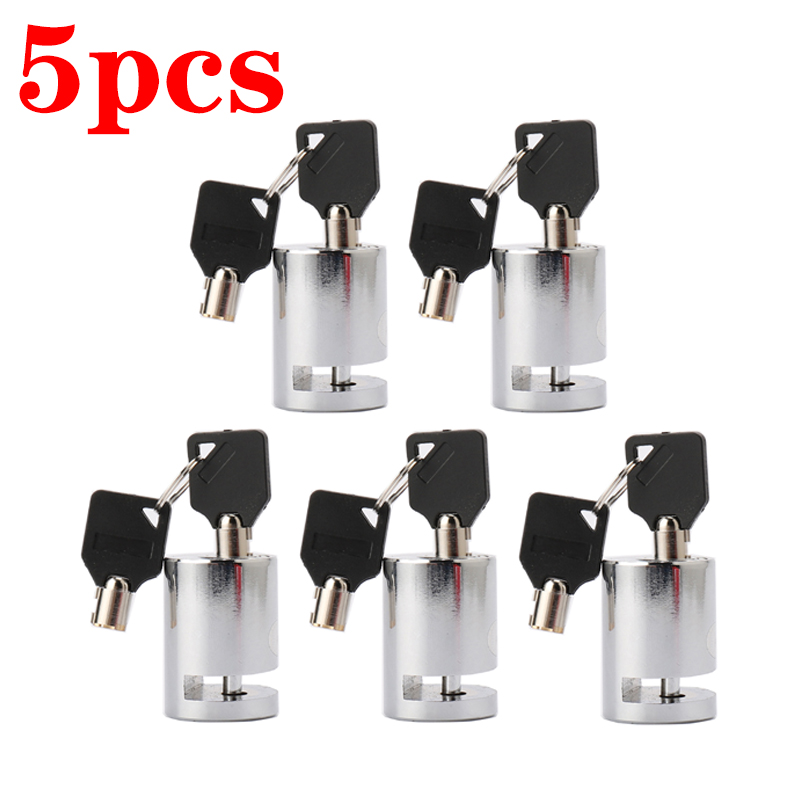 2/5/8pcs blocco freno a disco moto antifurto sicurezza moto antifurto ruota bicicletta impermeabile piccole serrature portatili: Grigio scuro