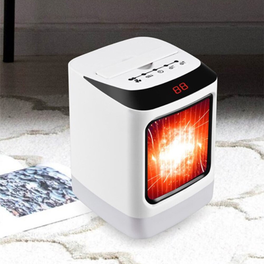 Multifunctionele Draagbare Handvat Mini Huishouden Desktop Afstandsbediening Kachel Elektrische Warm Verwarming Ventilator Voor Thuis